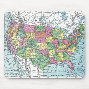 Mousepad Mousepad: Mapa dos Estados Unidos, 1921
