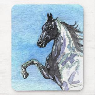 Mousepad Mousepad-Máscaras do cavalo de Saddlebred do azul