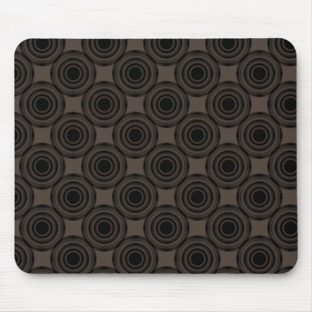Mousepad Mousepad, Mocha, Círculos de Trendy Uptown (Frente)