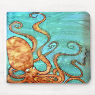 Mousepad Mousepad: Polvo de seda pintado mão original