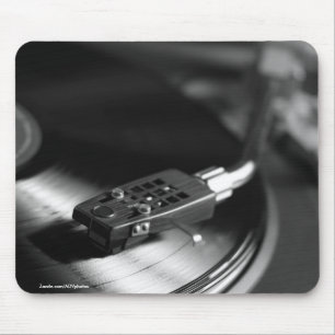 Mousepad MousePad: Registro de Vinilo em um Turntable. Vint