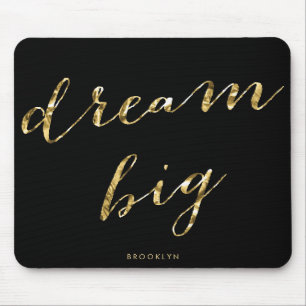 Mousepad Mouses pads de folhas de ouro personalizadas, pret