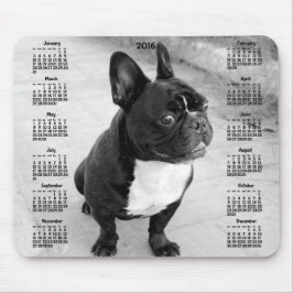 Mousepad Mouses pads de Fotos do Calendário do Bulldog Fran
