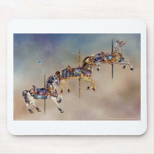 Mousepad Mouses pads - Três Cavalos Carrossel (Frente)