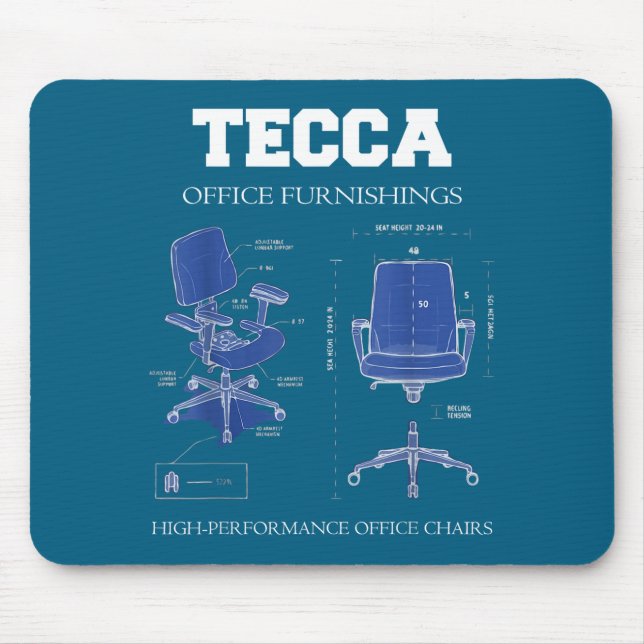 Mousepad Móveis para Escritório Tecca - Cadeiras de Alto De (Frente)