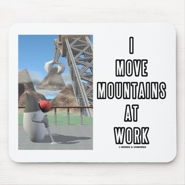 Mousepad Mover Montanhas No Trabalho (Desenvolvedor De Soft (Frente)