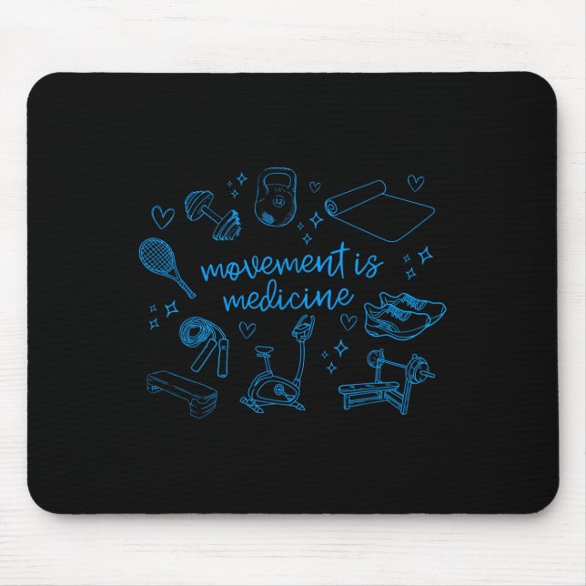 Mousepad Movimento É Físico De Gym Motivativo Medicinal Pt (Frente)