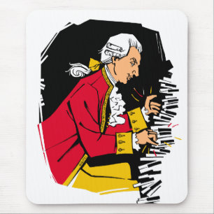 Mousepad Mozart joga o piano