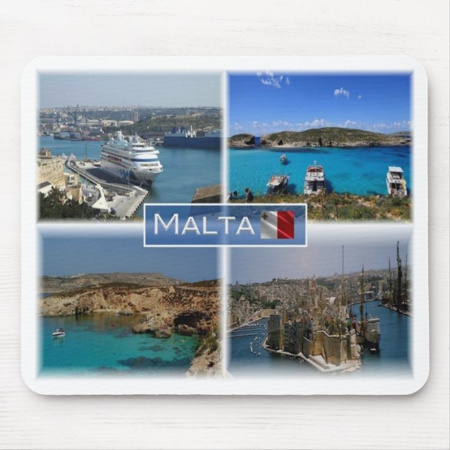Mousepad MT Malta - Zona industrial marítima de La Valletta (Frente)