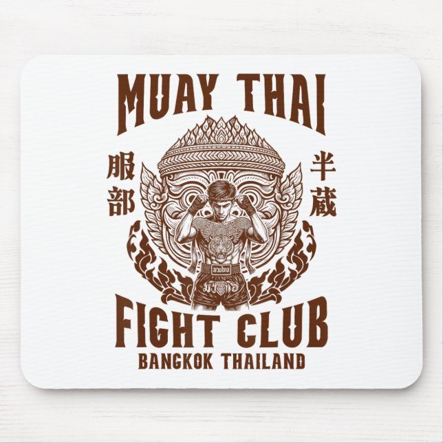 Mousepad Muay Thai Boxer Boxer Boxer Boxer Muay Thai Figh (Frente)