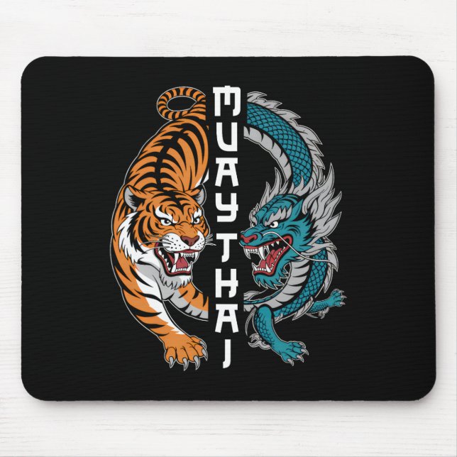 Mousepad Muay Thai Tailândia Boxando Muay Thai Fan Men Mulh (Frente)
