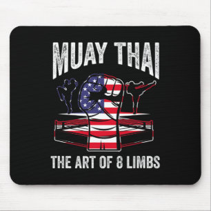 Mousepad Muay Thai Tha Arte Dos 8 Membros Lutador Artes Mar