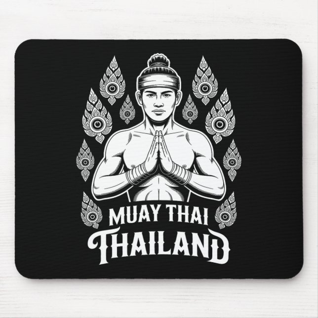 Mousepad Muay Thai Thailand Vintage Tiger Figher Training (Frente)