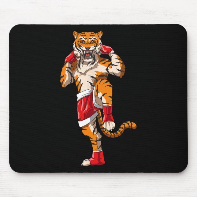 Mousepad Muay Thai Tiger - Boxe Tailandesa e Kickboxing  (Frente)