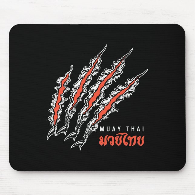 Mousepad Muay Thai Tiger Claw Mma Street Fight Kickboxing C (Frente)