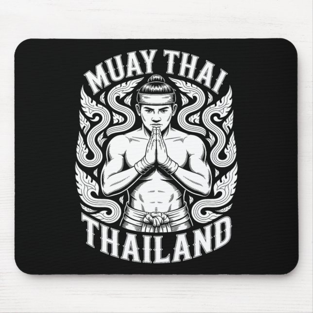 Mousepad Muay Thai Training Kickboxing Tailândia Vintage Ti (Frente)