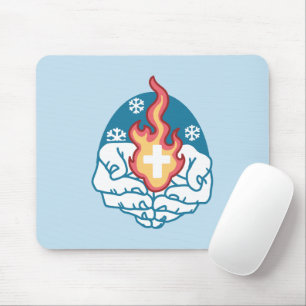 Mousepad Mudança a frio, fogo de fé - cristão motivacional