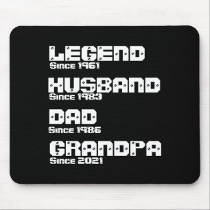 Mousepad Mudar Qualquer Detalhe Lendário Marido Pai Avô