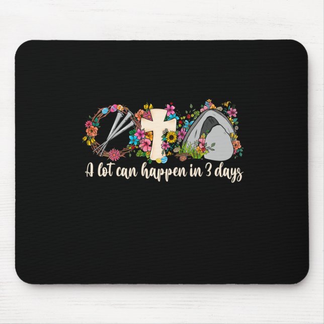 Mousepad Muita Coisa Pode Acontecer Em 3 Dias Na Igreja Da  (Frente)