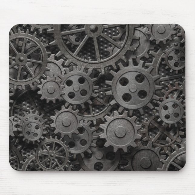 Mousepad Muitas engrenagens do metal ou peças oxidadas (Frente)