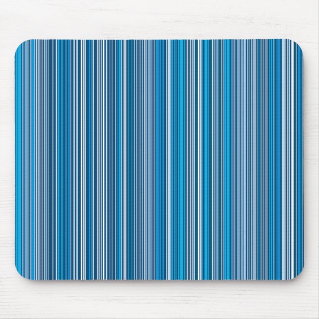 Mousepad Muitas listras multicoloridas no azul (Frente)