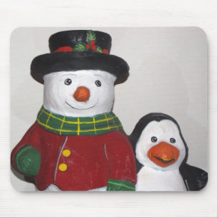 Mousepad Muito bonitinho Snowman e Mouse amigo