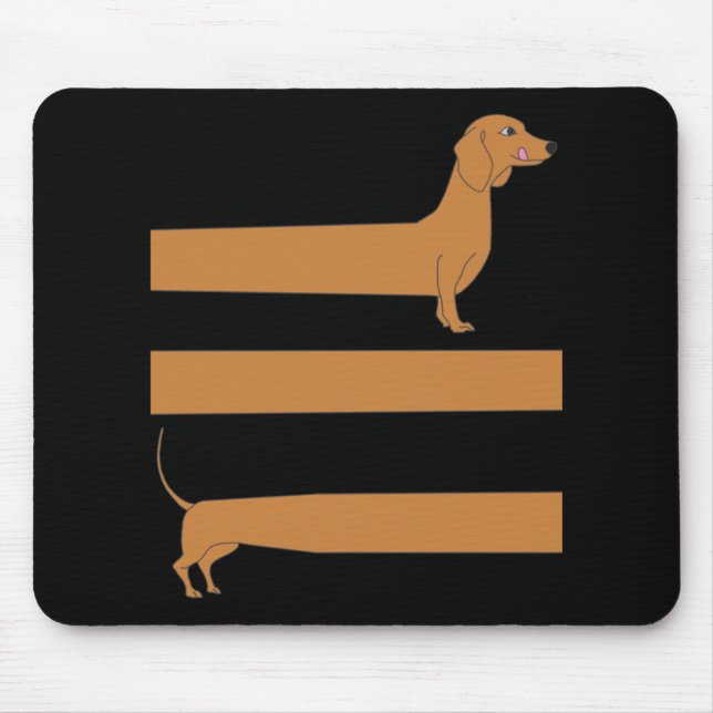 Mousepad Muito longo Dachshund engraçado (Frente)