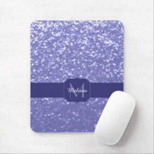 Mousepad Muito peri azul púrpura brilha monograma