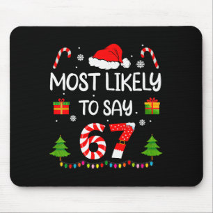 Mousepad Muito Provável Dizer 67 Meme Seis Sete Santa Natal