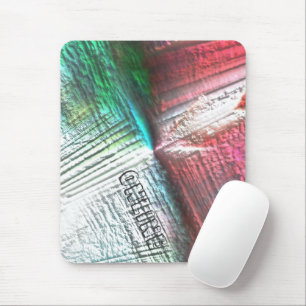 Mousepad Muito rochoso virtual em pêssego e aqua e verde
