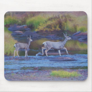 Mousepad Mule Deer Doe e Fawn