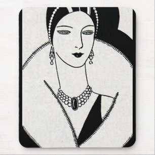 Mousepad mulher 1928 do art deco