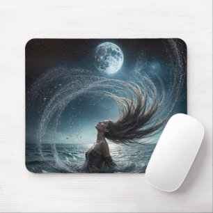 Mousepad Mulher À Lua Do Oceano