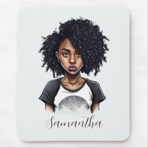 Mousepad Mulher Afro Chic e Classy