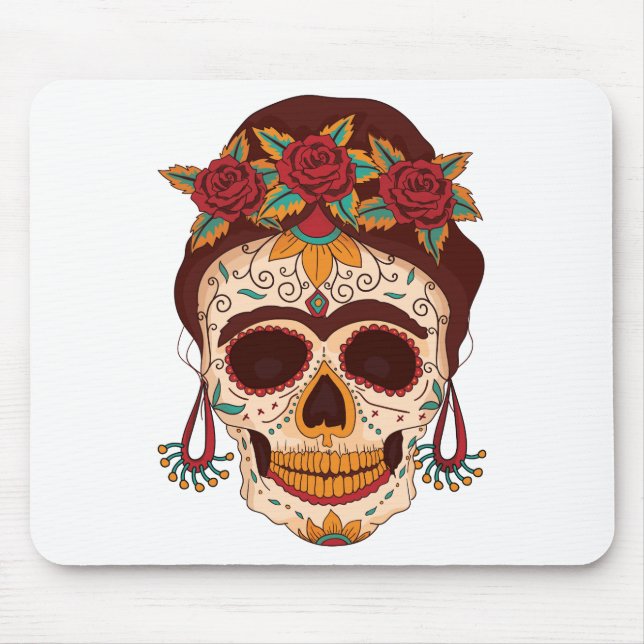 Mousepad Mulher Caveira de Açúcar  (Frente)