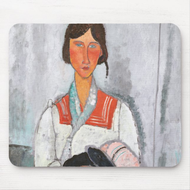 Mousepad Mulher cigana com bebê, Modigliani (Frente)