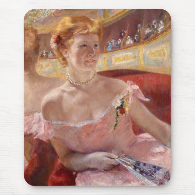 Mousepad Mulher com Colar Pérola (por Mary Cassatt) (Frente)