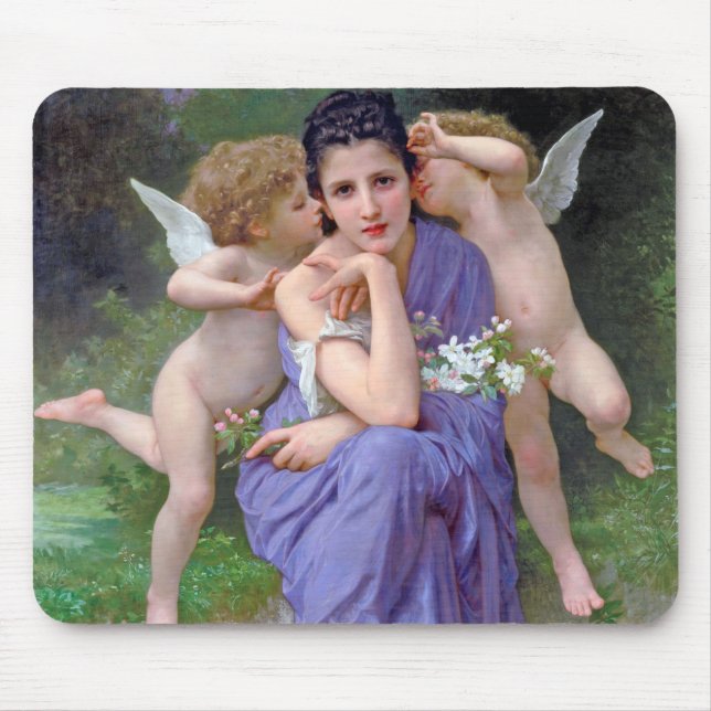 Mousepad Mulher com Cupido, Bouguereau (Frente)
