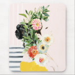 Mousepad Mulher com Flores<br><div class="desc">Cresça como eu,  por Victoria Borges. | 138523GG</div>