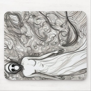 Mousepad Mulher com máscara de gás