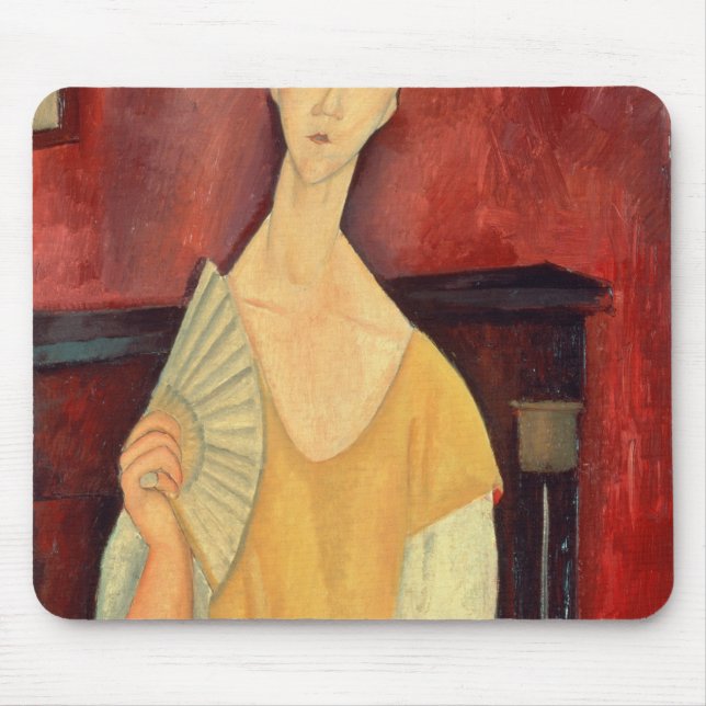Mousepad Mulher com um fã 1919 (Frente)