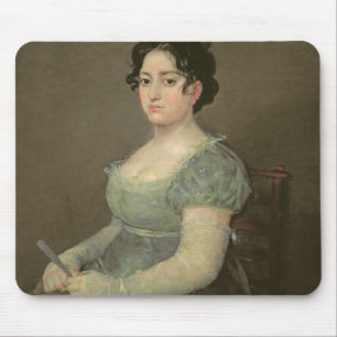 Mousepad Mulher com um fã, c.1805-06 (óleo em canvas)