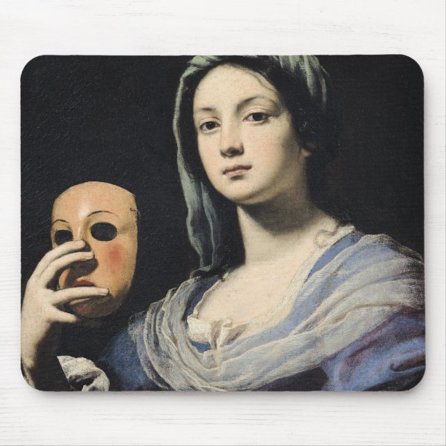 Mousepad Mulher com uma máscara 2 (Frente)