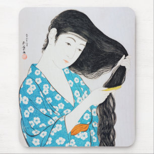 Mousepad Mulher Comendo Seu Cabelo, Goyō Hashiguchi