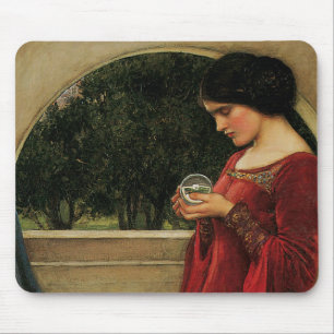 Mousepad Mulher da Bola de Cristal Pintura de Waterhouse