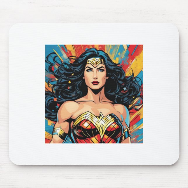 Mousepad Mulher de Adesivo de Maravilha (Frente)