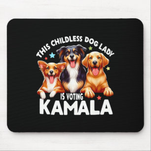 Mousepad Mulher De Cachorro Sem Filhos Vota Cachorro Kamala