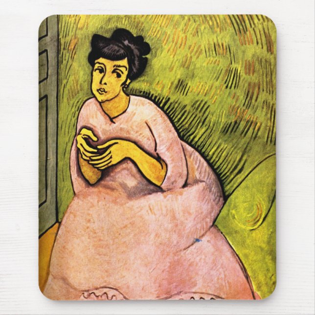Mousepad Mulher de Rosa (Senhora Elegante) (Retrato feminin (Frente)