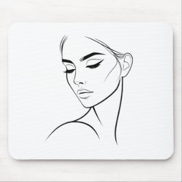 Mousepad Mulher Desenhada com Uma Linha Nº3 
