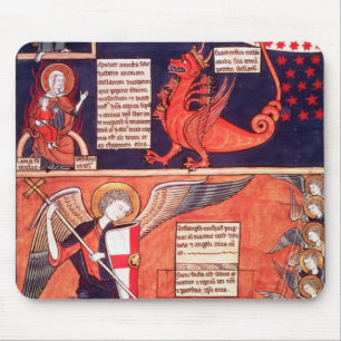 Mousepad Mulher do apocalipse que está sendo atacado pelo